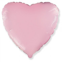 Сердце фольга стандарт нежно розовый