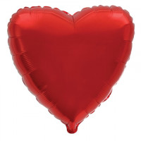 Сердце фольга стандарт красный
