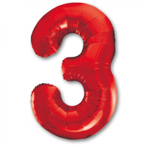 Цифра 3 красный