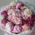 Авторский букет с пионами и гортензией в розовой гамме №75