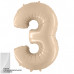 Цифра 3 кремовый