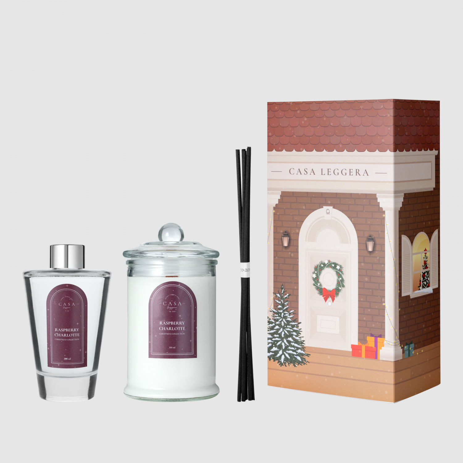 Набор новогодний подарочный Raspberry Charlotte Casa Leggera