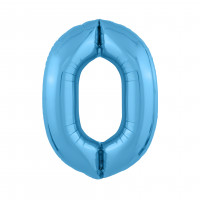 Цифра 0 голубой