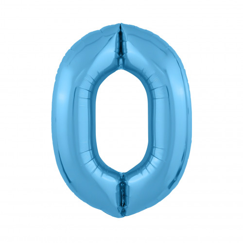 Цифра 0 голубой
