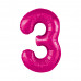 Цифра 3 фуксия